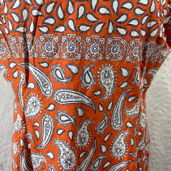 Tyler Boe Betsy Printed Cotton Paisley Shift dress 12 - Picture 3 of 10